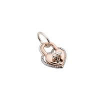 Pandora - Charm Doppio Pendente Lucchetto a Cuore Girevole Bicolore - - Accessories - Donna - Bianco - ONE SIZE
