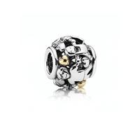 Pandora - Charm Famiglia in Argento con Dettagli 14K - - Accessories - Donna - Grigio - ONE SIZE