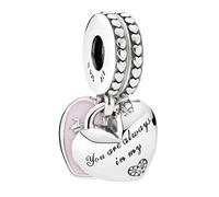 PANDORA Charm In Argento A Cuore Madre E Figlia 792072EN40