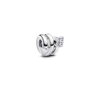 PANDORA Charm in argento Sterling con freccia attorcigliata, Standard, Argento sterling, Zirconia cubica