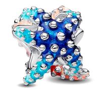 Pandora Moments 793817C01 - Ciondolo a forma di stella marina colorata in argento Sterling, 9,9x8,6x9,4 mm, Argento sterling, Nessuna pietra preziosa