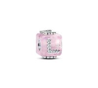 Pandora Ciondolo Love Cube, Vetro di Murano Rosa 794433C01