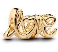 PANDORA Placcato oro 14K Love Charm, Standard, Metallo, Nessuna pietra preziosa