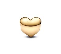 Pandora Moments Be Love 763439C00 - Ciondolo a forma di cuore in argento sterling con lega di metallo dorata, compatibile con braccialetti Moments, misura unica, Argento sterling, Nessuna pietra