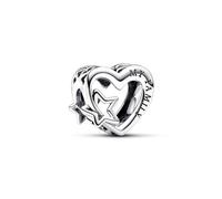 Aperto Gearbeitetes Famiglia Cuore E Stella PANDORA Ciondolo 792829C00