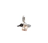 Pandora - Charm Pendente Triplo Chiave- Lucchetto e Cuore Bicolore - - Accessories - Donna - Bianco - ONE SIZE