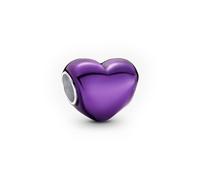 Pandora Ciondolo a forma di cuore in argento sterling con giallo viola trasparente 793337C01, misura unica, Argento sterling, Nessuna pietra preziosa