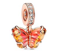 Pandora Ciondolo a forma di farfalla in vetro di Murano rosa e giallo 782698C01