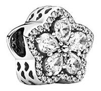Pandora - Ciondolo A Forma Di Fiocco Di Neve In Argento Sterling, 10,6 X 12,4 X 12,4 Mm (t / h / b)