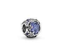 Pandora Ciondolo a forma di stelle scintillanti blu lampone in argento sterling con cristalli e zirconi - 799209C01, misura unica, metallo prezioso, Zirconia cubica