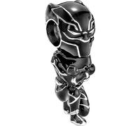 PANDORA Ciondolo con Black Panther della Marvel in argento Sterling con smalto nero