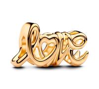 PANDORA Placcato oro 14K Love Charm, Standard, Metallo, Nessuna pietra preziosa