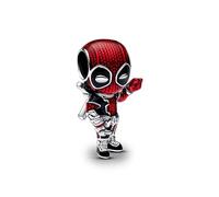 PANDORA Ciondolo di Deadpool della Marvel in argento 9 con smalto rosso e nero