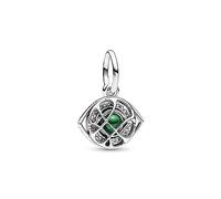 PANDORA Ciondolo di Doctor Strange della Marvel in argento Sterling con occhio di Agamotto e cristallo verde reale