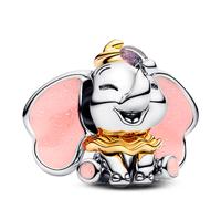 PANDORA Disney Dumbo 764023C01 - Charm in argento Sterling placcato oro 14 carati, compatibile con Moments