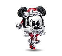 PANDORA Moments 794218C01 - Ciondolo natalizio Disney Minnie Topolino in argento Sterling, compatibile Moments