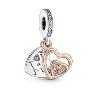 PANDORA Ciondolo doppio 781020C01 Cuori