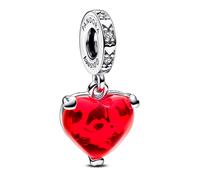 Pandora Ciondolo in vetro di Murano bacio Disney Topolino e Minnie 792522C01 1 UD.