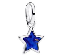 Pandora Ciondolo Mini Charm Anello Stella Blu in Argento 925 794613C01