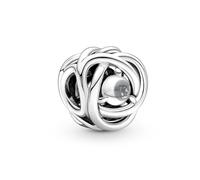PANDORA Ciondolo Moments con Eternity Circle in argento Sterling con zirconia cubica trasparente