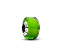 PANDORA Ciondolo Moments in argento 9 con vetro di Murano verde