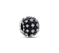 PANDORA Ciondolo Moments in argento Sterling con cristallo nero e zirconia cubica trasparente