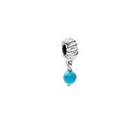 Pandora Moments 793901C01 - Ciondolo in argento Sterling, compatibile con Moments, 5,9x8,5x5,1 mm, Argento sterling, Turchese