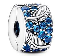 PANDORA Moments 792552C01 clip con zirconi blu