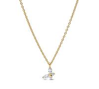 PANDORA Timeless 364267C01-45 - Collana con ciondolo a forma di farfalla, in lega di metallo placcato oro 14 k e zirconi, 45 cm