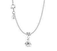 PANDORA Collana da donna Blooming Rose in argento con ciondolo, set regalo 68302