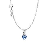 PANDORA Collana da donna con ciondolo a forma di cuore chakra blu, argento 925, meraviglioso set regalo, simbolo d'amore, confezione multiprodotto 21532