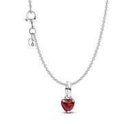 PANDORA Collana da donna con ciondolo a forma di cuore chakra rosso, argento 925, incantevole set regalo, simbolo d'amore, confezione multiprodotto 21531