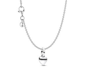 PANDORA Collana da donna con ciondolo a forma di mini cuore, argento 925, incantevole set regalo, simbolo d'amore, confezione multiprodotto 21530