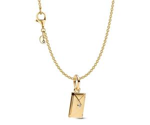 PANDORA Collana da donna con ciondolo confezione multiprodotto | Set regalo alla moda con collana da donna e ciondolo a forma di lettera, simbolo d'amore