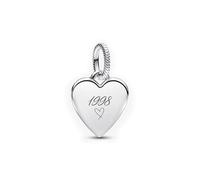 PANDORA Collana Engravable Heart Sterling Silver Pendant 398914C00 Marca, Talla única, Metallo, Nessuna pietra preziosa