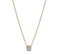 PANDORA Timeless 363548C01-45 - Collana in argento sterling con ciondolo a forma di pavé e zirconi, 45 cm, Argento sterling, Zirconia cubica