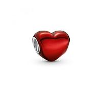 PANDORA Colours Ciondolo a forma di cuore in argento Sterling, smalto rosso