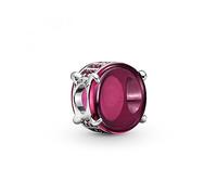 Pandora Colours - Ciondolo Ovale cabochon in Argento Sterling, 1,1 cm, 1,1cm, Metallo prezioso, Zirconia cubica