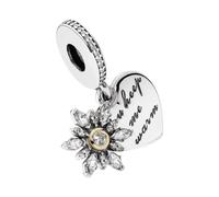 Pandora - Cuore e Cristallo di Ghiaccio Pendente con Oro 14K e Zirconia Cubica Trasparente - - Accessories - Donna - Grigio - ONE SIZE