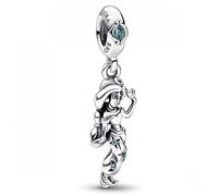 PANDORA Disney 792343C01 - Ciondolo in argento sterling con ciondolo a forma di principessa Jasmine, collezione Disney, compatibile con braccialetti Moments 792343C01, taglia unica, argento e, Misura