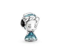 PANDORA Disney Ciondolo con Cenerentola in argento Sterling con mosaico trasparente e smalto blu