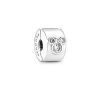 PANDORA Disney Clip con Minnie e Topolino in argento Sterling con zirconi cubici trasparenti