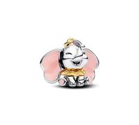 PANDORA Disney Dumbo 764023C01 - Charm in argento Sterling placcato oro 14 carati, compatibile con Moments