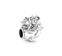 PANDORA Disney Micky Maus & Minnie Maus Flugzeug Charm aus Sterling-Silber, 790108C00