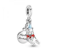 PANDORA Disney Pendente con Winnie the Pooh in argento Sterling con smalto rosso e blu