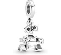 PANDORA Disney Pendente Pixar con Wall-E in argento Sterling con glitter, smalto rosso e nero