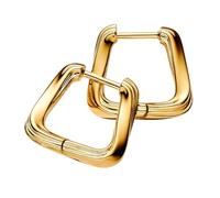 Pandora Essence 263875C00 - Orecchini a cerchio in argento sterling placcato oro 14 carati, 16x15x3,2 mm, Argento sterling, Nessuna pietra preziosa