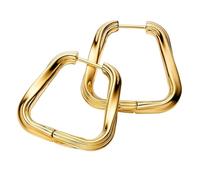 Pandora Essence 263876C00 - Orecchini a cerchio in argento sterling placcato oro 14 carati, 24,8x24x3,8 mm, Argento sterling, Nessuna pietra preziosa