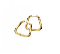 Pandora Essence 263876C00 - Orecchini a cerchio in argento sterling placcato oro 14 carati, 24,8x24x3,8 mm, Argento sterling, Nessuna pietra preziosa