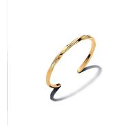 Pandora Essence 563869C00-3 - Bracciale aperto attorcigliato placcato oro 14 carati, lunghezza 19 cm, 563869C00-3, Argento sterling, Nessuna pietra preziosa